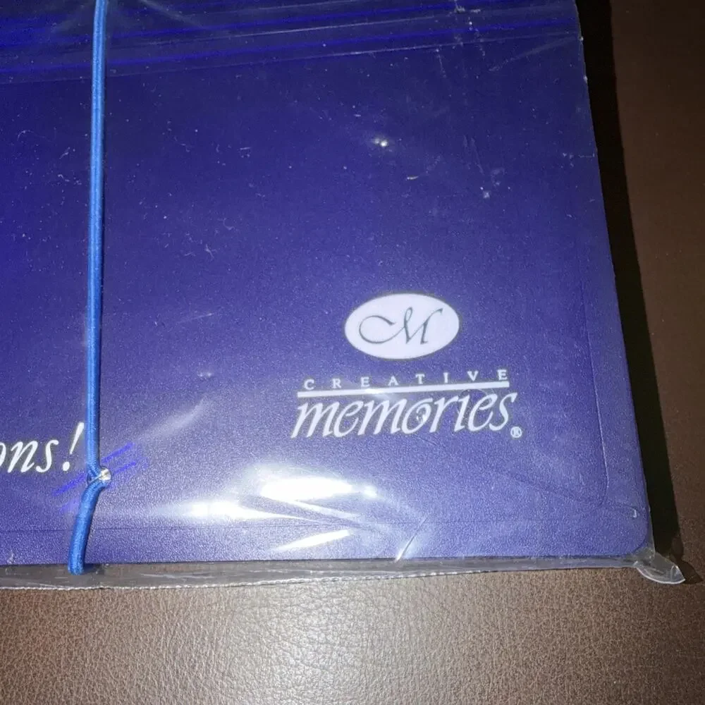 Creative Memories Brand Retired Blue Accordion Photo Files Folder Scrapbooking